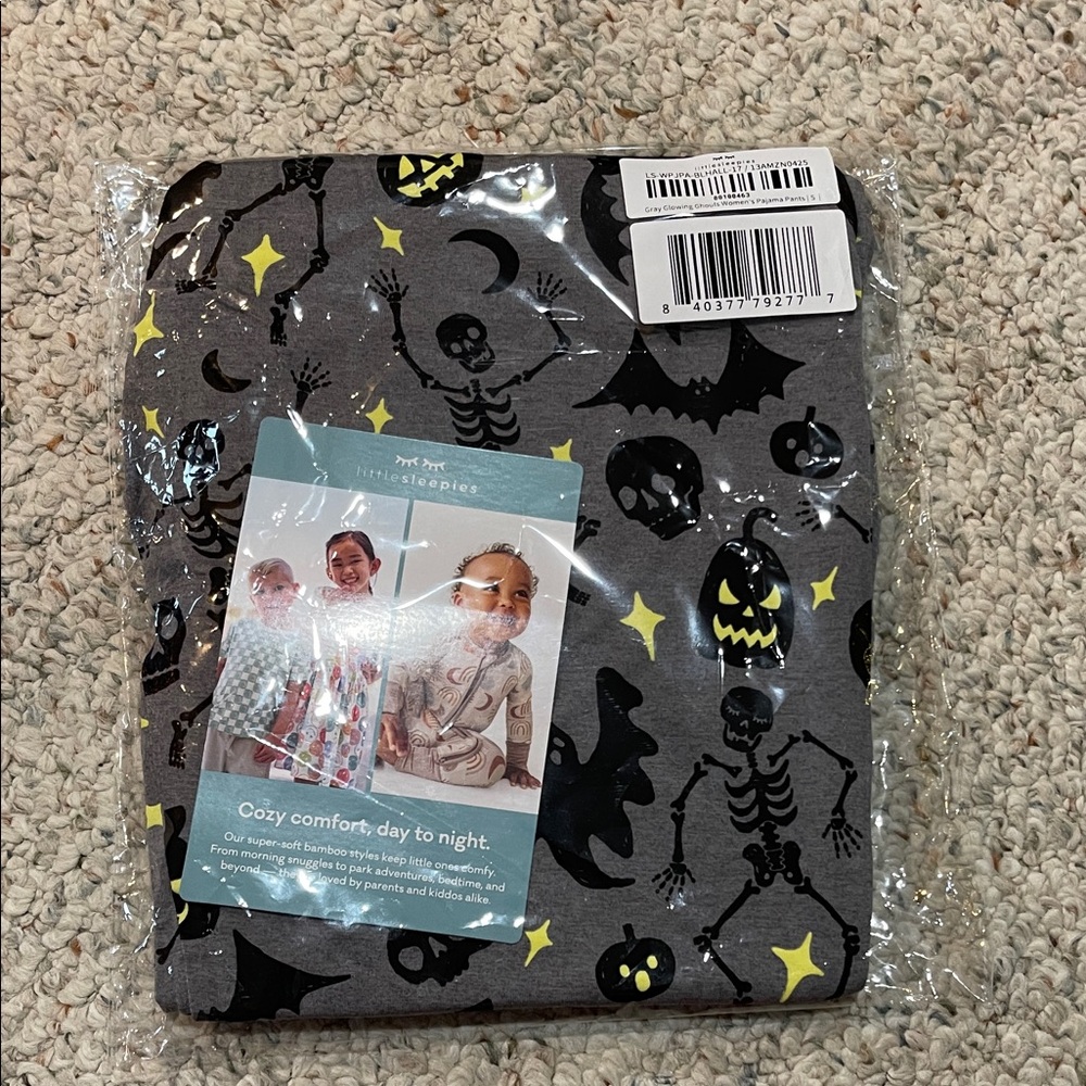 Gray Halloween Themed Womens Little Sleepies Joggers
